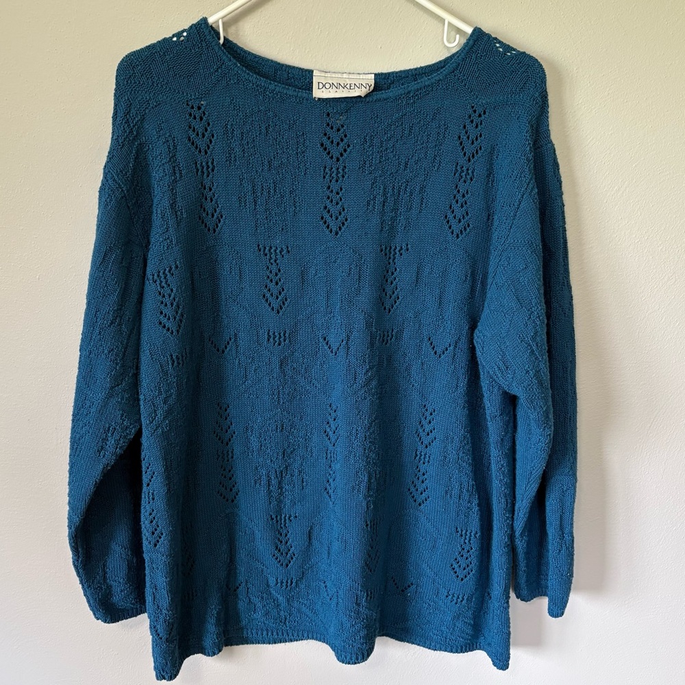 Vintage Crochet Sweater Donnkenny Classics L